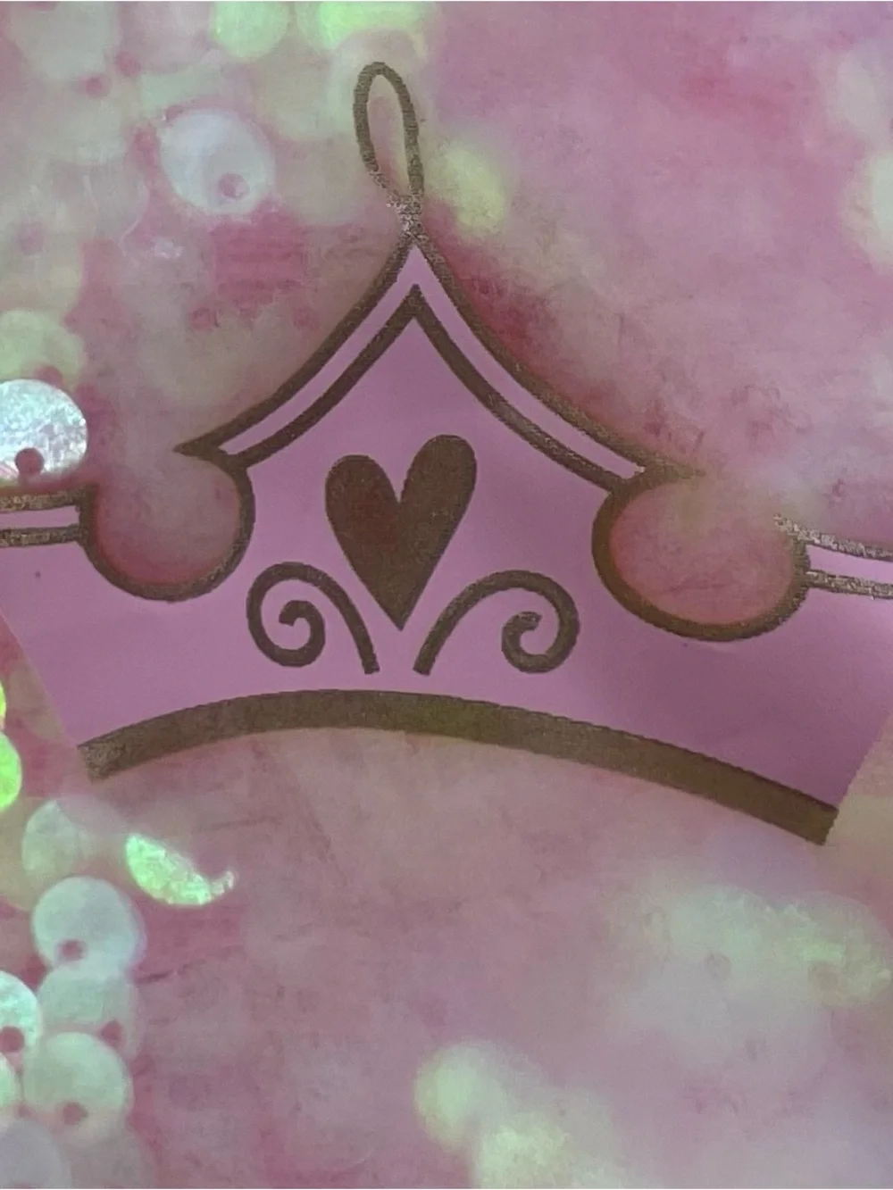Disney Pink Iridescent Sequin Kids Raincoat